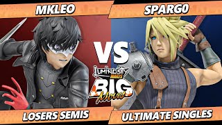 LMBM 2024 Losers Semis  MkLeo Joker Vs Spargo Cloud Smash Ultimate  SSBU [upl. by Belia]