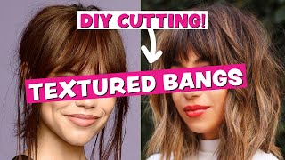 Learn How to Cut Your Own Trendy Textured Bangs with a Pro Hairdresser [upl. by Iain]