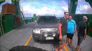 Exiting barge at high tide Inskip Point to Fraser Island [upl. by Iruy]