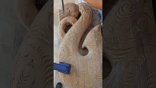 maori wood carving manaia [upl. by Arocet]