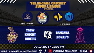 TCSL SEASON1  MATCH26   BAJARA ROYALS vs TGSW KNIGHT RAIDERS [upl. by Doy305]