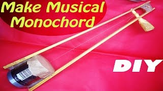 How to make a Monochord  DIY Home Made Monochord  Musical Instrument Project [upl. by Etnovad]