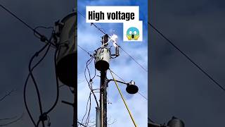 high voltage fuse connecting Arcing😳  highvoltage transformers transmissionline [upl. by Nations201]