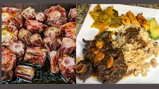 My Tender Jamaican OXTAIL Recipe  Browning Oxtails [upl. by Ycnay]