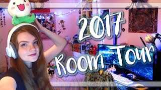 Cute Gamer Room Tour 2017  SkyrimNintendoOverwatchKawaii [upl. by Sadirah]