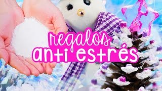 HAZ REGALOS DE NAVIDAD ANTIESTRÉS CASEROS  Nieve Falsa ✄ Craftingeek [upl. by Arehc26]