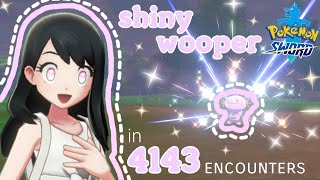 ♡ SHINY WOOPER in 4143 ENCOUNTERS Pokemon Sword ♡ [upl. by Masera]