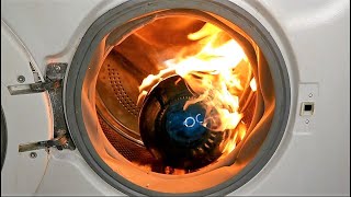 Experiment  Fireball  in a Washing machines [upl. by Anelad717]