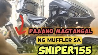 Paano Magtangal ng muffler sa Sniper155 [upl. by Lynnworth409]