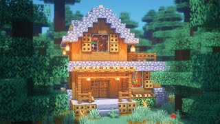 Minecraft How to Build a Spruce Starter House  Simple Survival House Tutorial [upl. by Gabrielle]