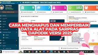 CARA MENGHAPUS DAN MEMPERBAIKI DATA ALAT PADA SARPRAS DAPODIK VERSI 2025 [upl. by Sondra]