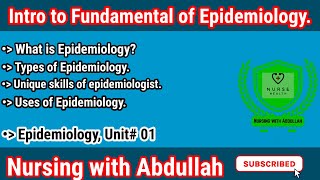 Introduction to fundamental of epidemiology in urdu hindi bsn 6thUnit 1 epidemiology [upl. by Daryl941]