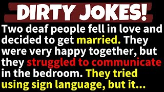 🤣DIRTY JOKES  Two deaf people fell in love and decided to get married [upl. by Eahcim36]