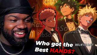 Who has the Best Hands in Anime Hood Anime Awards Best Hands Award Rabsopetty REACTION [upl. by Airotal]