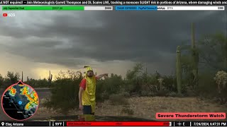 Pretty Thunderstorms amp “Dust Storms” in Southern AZ 72424  Live Storm Chase Archive [upl. by Bernardi]