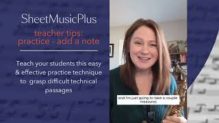 Sheet Music Plus Teacher Tips  Add A Note [upl. by Cavallaro848]