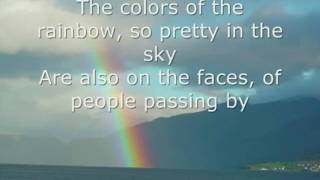 Somewhere Over the Rainbow by Israel Kamakawiwoole LYRICS [upl. by Atineg127]