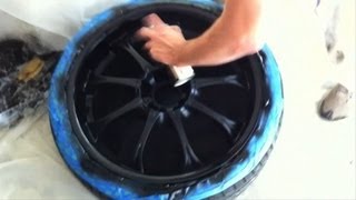 How to paint your car wheels black [upl. by Sirromad516]