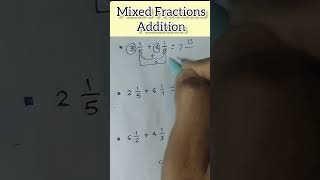 Addition of mixed fractions  Maths tricks  Quantitative aptitude test mathstricks ias maths [upl. by Htial]