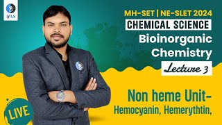 Hemerythrin And hemocyanin Non Heme unit  Bioinorganic Chemistry  MHSETNESLET 2024  L3 [upl. by Assenov]