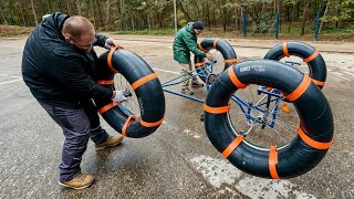 PedalPowered OffRoad Fun 🚴‍♂️DIY Quadcycle from inner tube ⚙️ [upl. by Leira]