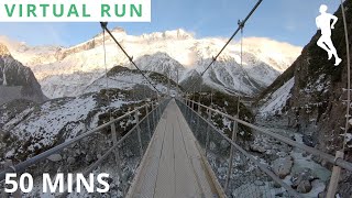 Virtual Running Videos For Treadmill With Music  Virtual Run Mountain [upl. by Oretos]