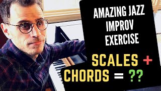 AMAZING Jazz Improvisation Exercise Applying Scales Over Chords [upl. by Ariom]