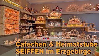 SEIFFEN im ERZGEBIRGE  Shopping im Spielzeugdorf zu WEIHNACHTEN  Caféchen amp Heimatstube Seiffen [upl. by Ylrehc359]