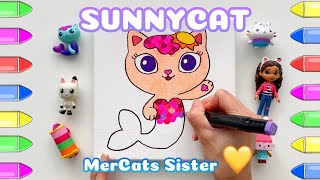 Gabbys Dollhouse Colouring SunnyCat [upl. by Amaryl701]