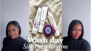 Wash Day  Silk Press Routine  With Biolage Hydrasource [upl. by Murray]