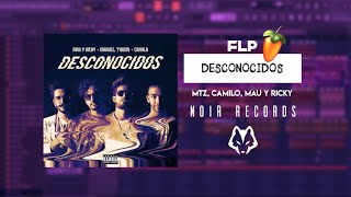 DESCONOCIDOS  MTZ Mau y Ricky Camilo ✘ NOIR Records ✘ FLP Gratis [upl. by Oirretno]