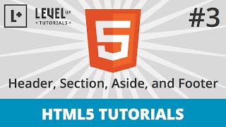 HTML5 Tutorials 3  Site Structure  Header Section Aside and Footer [upl. by Atsilac963]