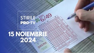 Știrile PRO TV  15 Noiembrie 2024 [upl. by Teerpnam]