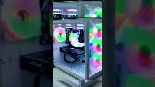 Crystal White Ice Glow 360Gaming Pc Build Assembled [upl. by Einnalem]