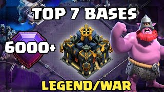 Top 7  New  Th17 War Legend League Base With Link  Th17 New Legend League Base With clash of clan [upl. by Nitaf982]