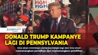 Donald Trump Kembali Kampanye di Tempatnya Hampir Tewas Tertembak Begini Katanya [upl. by Isabelle]