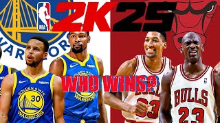 The Ultimate Matchup 1996 Bulls vs 2017 Warriors  NBA 2K25 PC [upl. by Mahtal940]