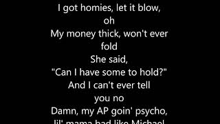 Post Malone  Psycho CLEAN LYRICS ftTy Dolla ign [upl. by Aerdma]