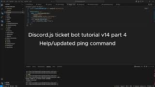 Discordjs ticket bot tutorial v14 part 4 [upl. by Kralc971]