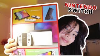 I just bought a Nintendo Switch OLED in white in 2024  Unboxing [upl. by Rodrick]