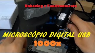 MICROSCÓPIO DIGITAL USB 1000X  UNBOXING INSTALAÇÃO E FUNCIONAMENTO PROJETOASSISTÊNCIA [upl. by Beetner]