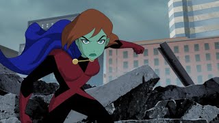 Miss Martian DCAU Powers and Fight Scenes  Justice League vs The Fatal Five [upl. by Kandy]