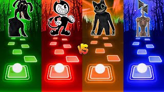 CARTOON DOG vs BENDY vs CARTOON MOUSE vs SIREN HEAD  TILES HOP [upl. by Annoek177]