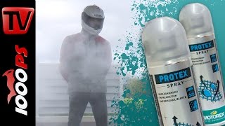 Motorex Protex  Imprägnierspray im Test  Motorradbekleidung wasserdicht machen [upl. by Winnie484]