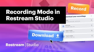 How to Record Videos with Restream Studio [upl. by Honan960]