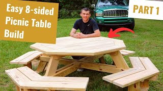 How to Build an Octagon Picnic Table  PART 1 [upl. by Aerdnu]