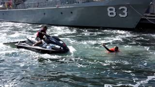 Bondi Rescue Lifeguards jet ski demo at the Maritime Museum [upl. by Isus]