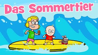 ♪♪ Kinderlied Sommer Ferien Urlaub – Das Sommertier  Tierlieder  Hurra Kinderlieder [upl. by Silvana]