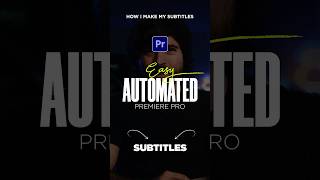 Create Automated Subtitles Within Seconds in Premiere Pro [upl. by Aynosal793]