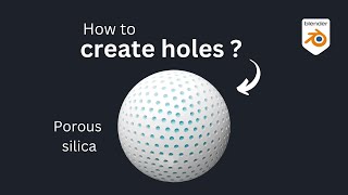 How to add holes on a sphere  Blender tutorial  Scientific Illustration [upl. by Lura]